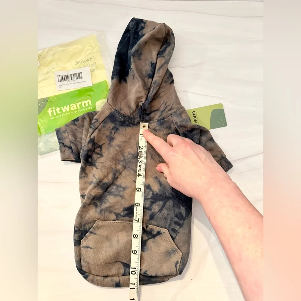 Fitwarm Tie Dye Cozy Dog Hoodie Size Medium Blue Camo